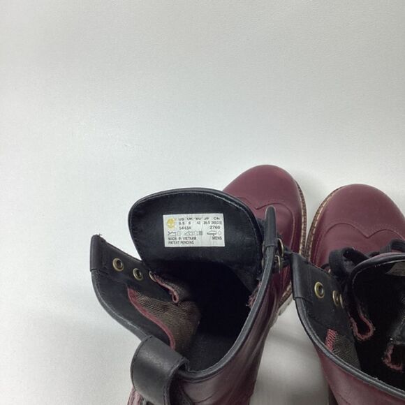 Timberland Maroon Waterproof Mid Cut Street Boots Size 8.5 Men’s - Picture 13 of 16